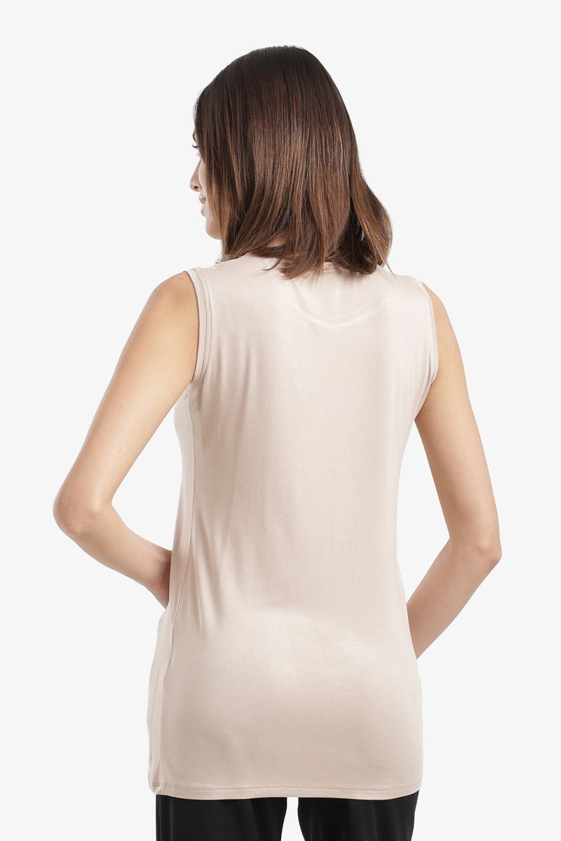 Carina Slim Fit Sleeveless T-Shirt - Image 4